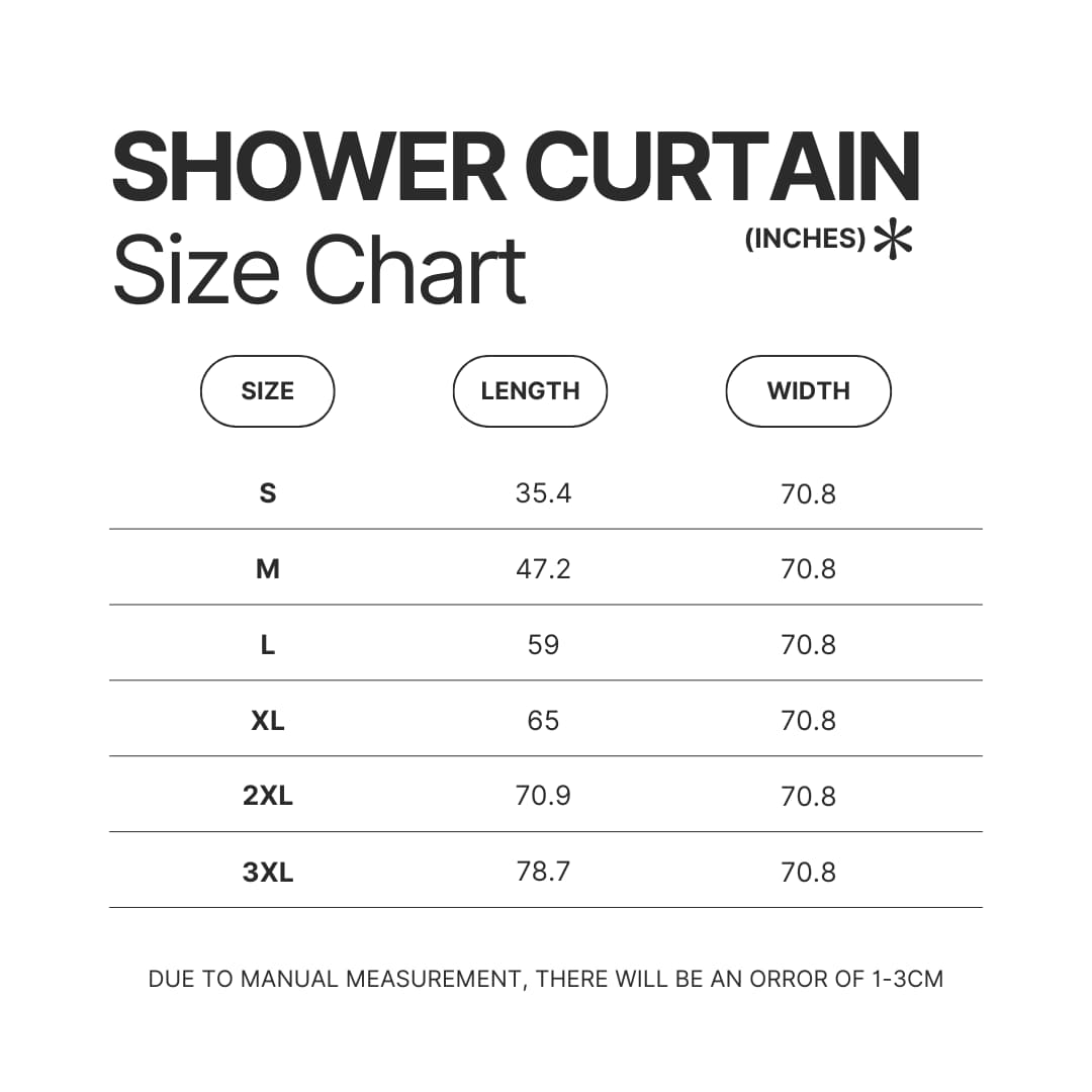 Shower Curtain Size Chart - Palworld Store
