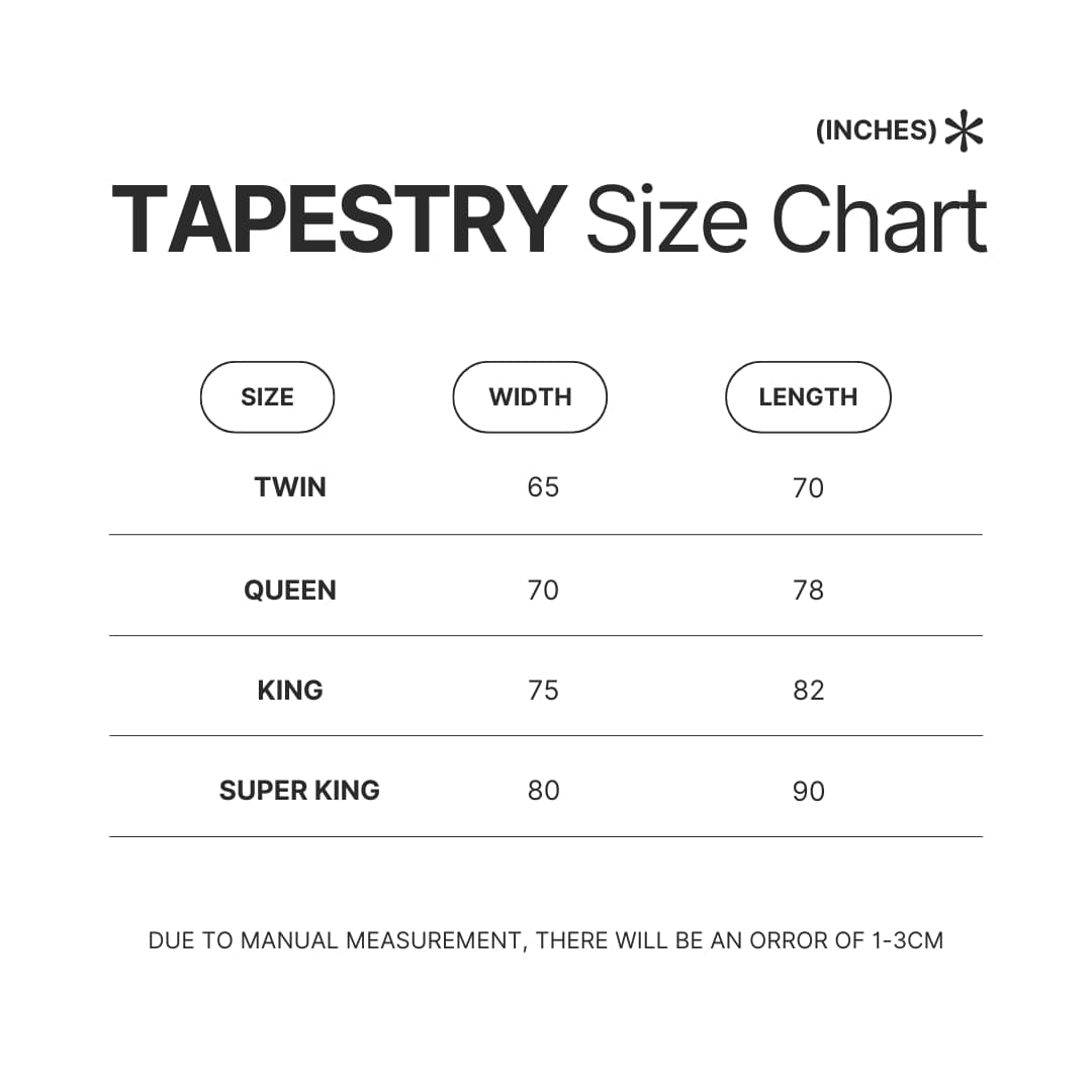Tapestry Size Chart - Palworld Store